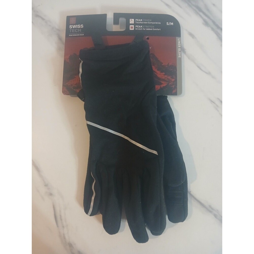 Swiss Tech Performance Gear Liner Gloves Men's Size S/M Touch Screen Compatible
